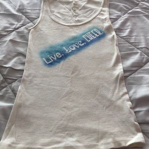Live love cheer tank top